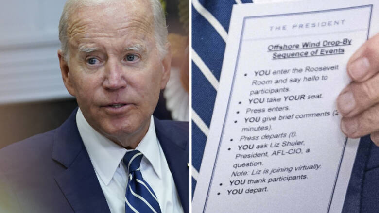 CHEAT SHEET: Notes Instructing Biden How to Act in Public Surface ...